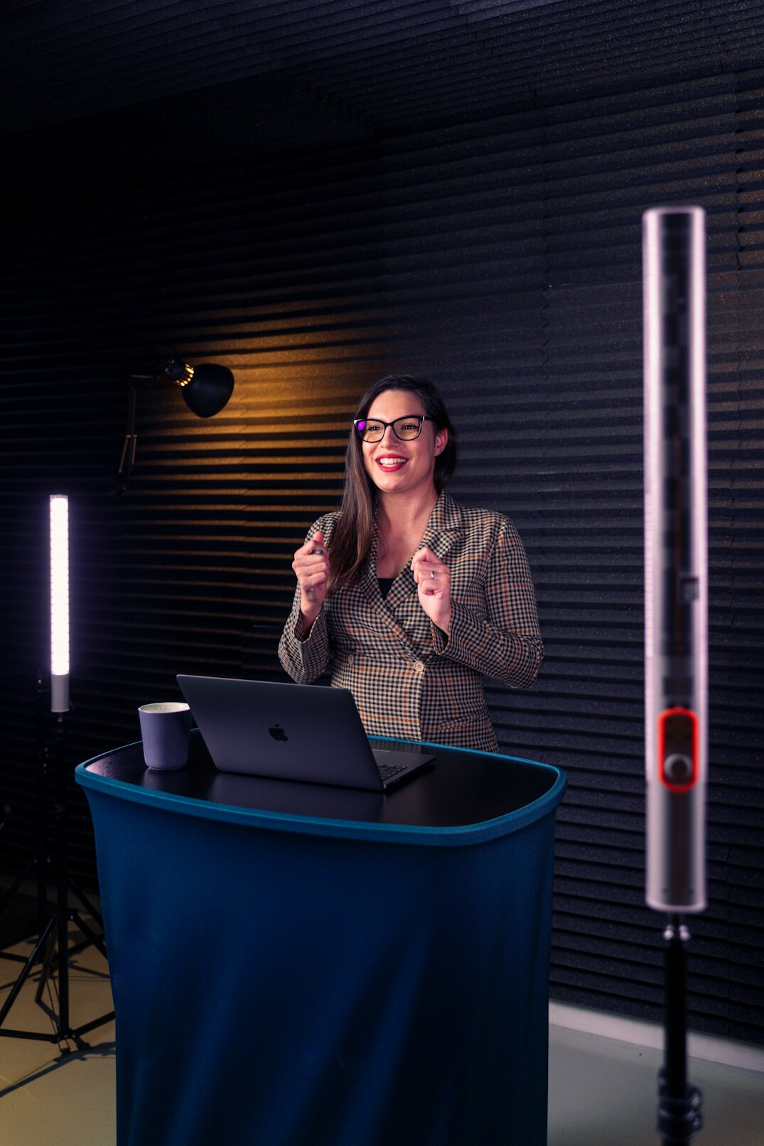 woman practicing speech